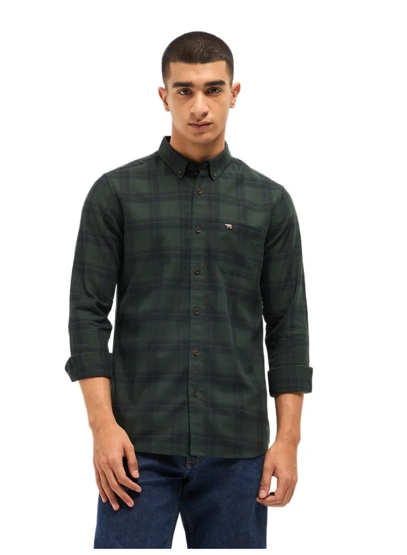 THE BEAR HOUSE  Men’s Shirt for Office, Casual & Party Wear | Comfortable Long Sleeve Shirt with Classic Collar, Button Closure & Versatile Stylish Look for Men | Best Price UAE