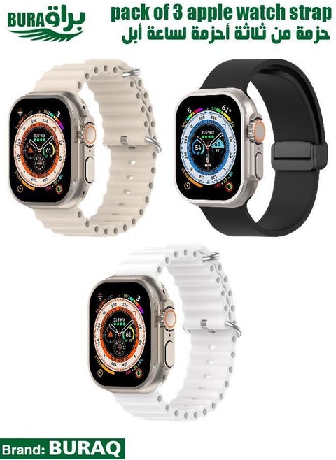 Apple Watch Band Strap For Apple Watch Ultra 2/Ultra 49mm, Series 10 46mm, 9/8/7 45mm, SE2/SE/6/5/4 44mm, 3/2/1 42mm