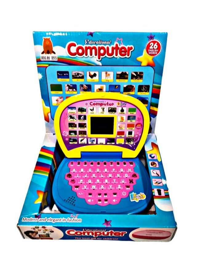 MKY MKY Baby Educational Learning Kids Laptop Computer with Screen Sound for Kids, Children’s, Girls & Boys, Fun Toy for Kids, 3 4 5 6 7 + Years Old, (Bule & Yellow) Pack of 1  - Image 2