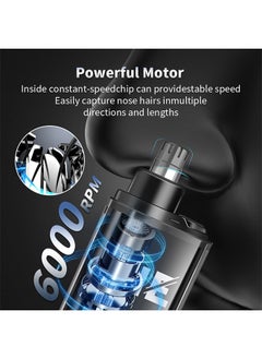 UK PRO Portable Multi-function Electric Nose Hair Trimmer USB Rechargeable Nose Hair Trimmer Unisex 2 in 1 Painless Facial Hair Trimmer with Lcd Display Black  - Image 3