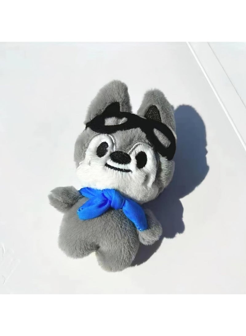 Loquat Stray Kids Pilot Plush Toy Kpop Skzoo Toy Fan Meeting Doll with Aviator Sunglasses SKZ Plush Animal Doll with Beanie 3.9 Inches - Image 4