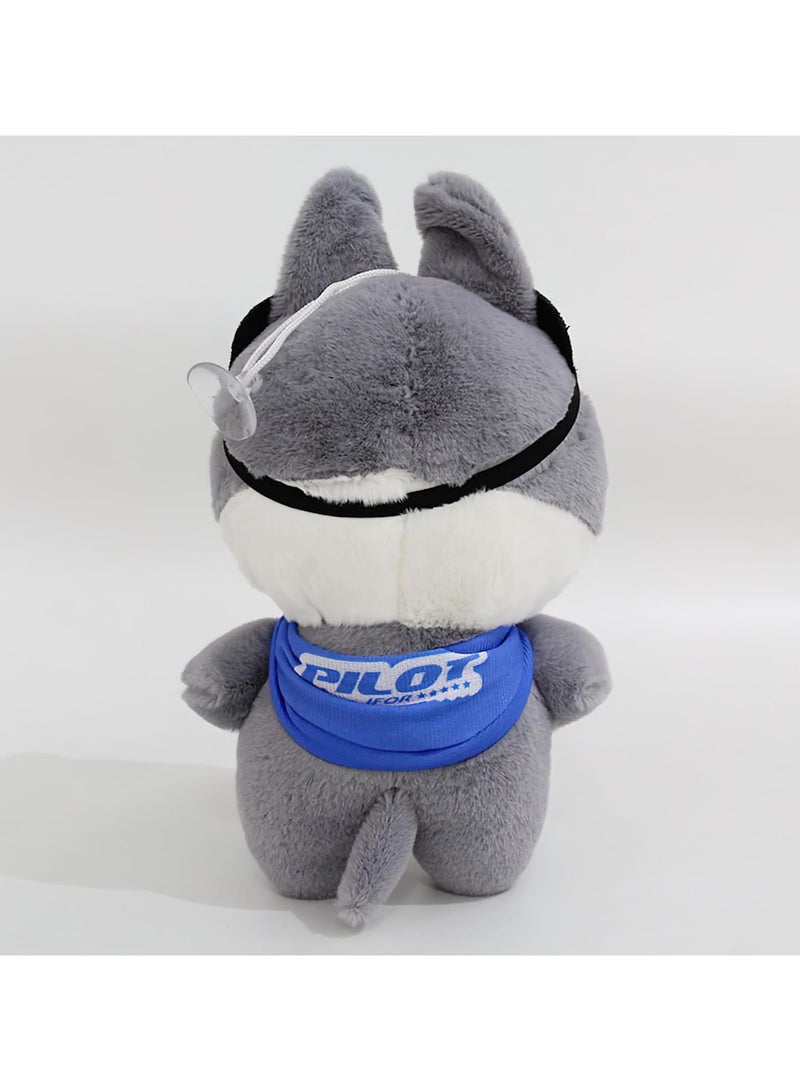 Loquat Stray Kids Pilot Plush Toy Kpop Skzoo Toy Fan Meeting Doll with Aviator Sunglasses SKZ Plush Animal Doll with Beanie 3.9 Inches - Image 3