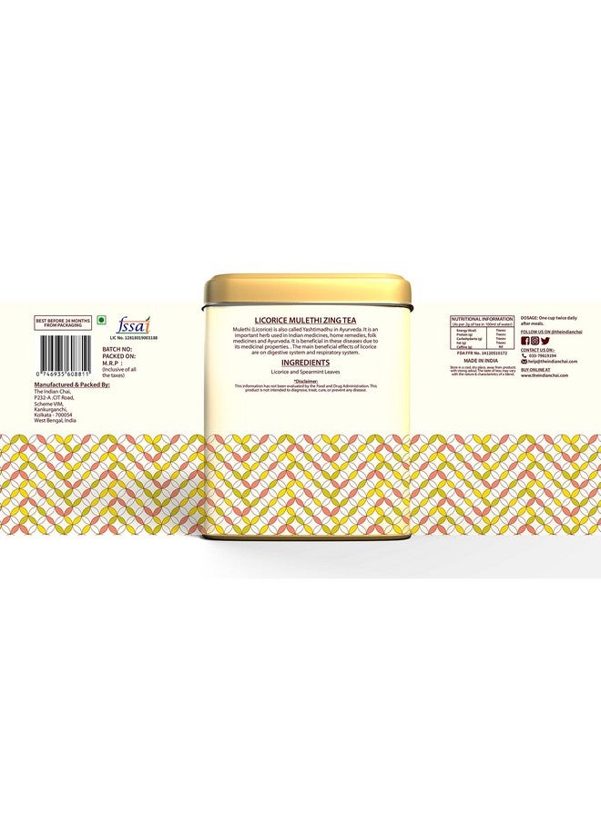 The Indian Chai - Licorice Mulethi Zing Tea 30 Pyramid Tea Bags with Spearmint for Immunity and Stress - Image 4