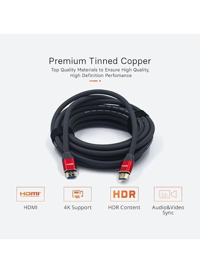 Mowsil HDMI Cable 18Gbps High-Speed 4K @30Hz 1.4 Cable 5Mtr, HDMI to HDMI Video Wire Compatible with Set-top-box, PS-3/4, TV, Projector, Display, Laptop - Image 2