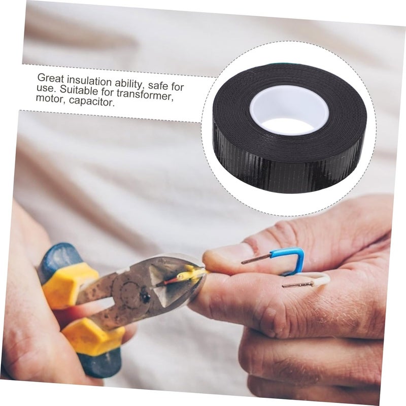 Black Butyl Rubber Insulated Electrical Tape 2 Rolls Wire Wrapping Insulation - Image 4