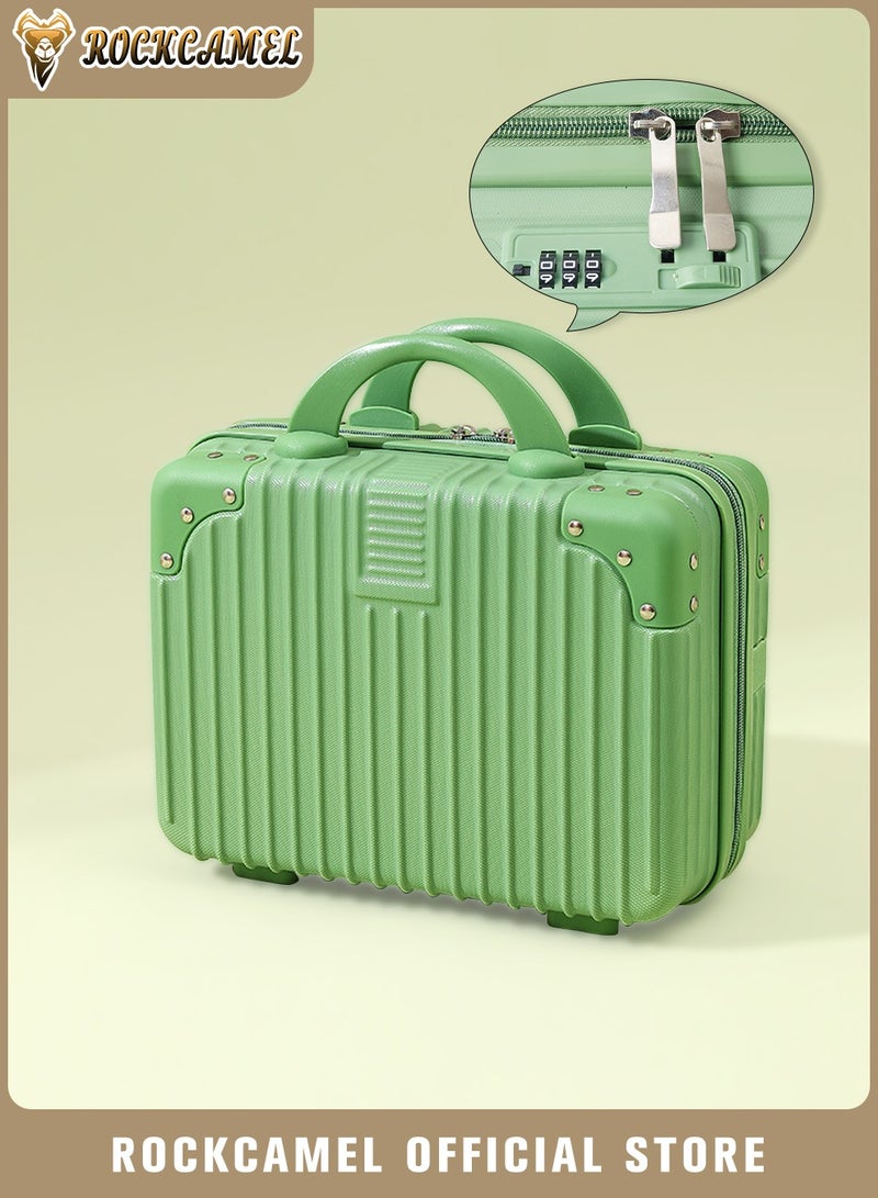 ROCKCAMEL حقيبة يد صغيرة مقاس 14 بوصة، حقيبة يد صغيرة مصنوعة من مادة ABS (خضراء، 15*24*32 سم) - Image 1