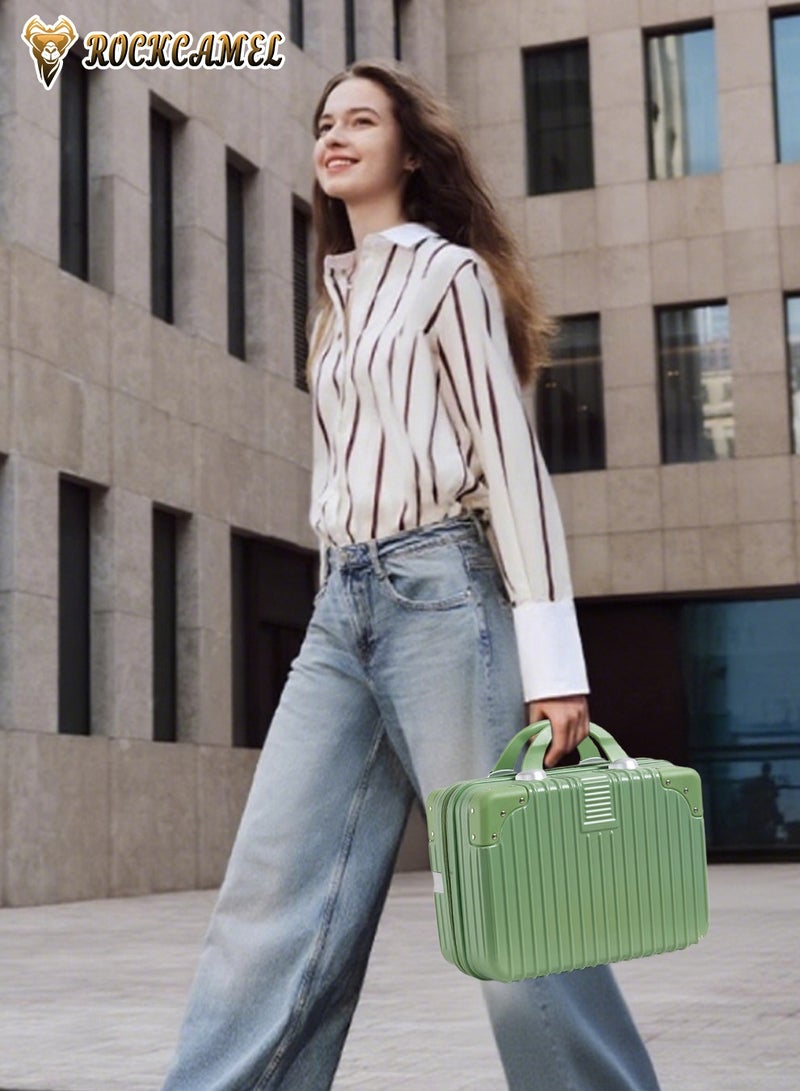 ROCKCAMEL حقيبة يد صغيرة مقاس 14 بوصة، حقيبة يد صغيرة مصنوعة من مادة ABS (خضراء، 15*24*32 سم) - Image 2