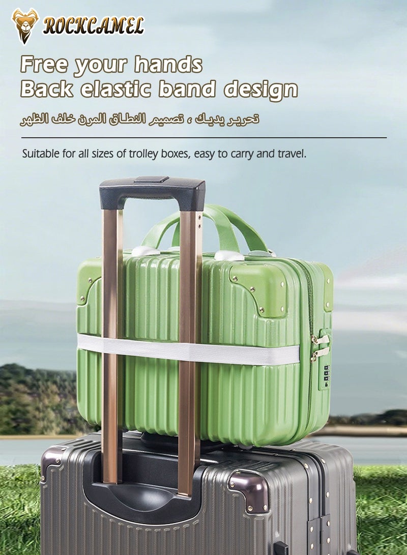 ROCKCAMEL حقيبة يد صغيرة مقاس 14 بوصة، حقيبة يد صغيرة مصنوعة من مادة ABS (خضراء، 15*24*32 سم) - Image 3