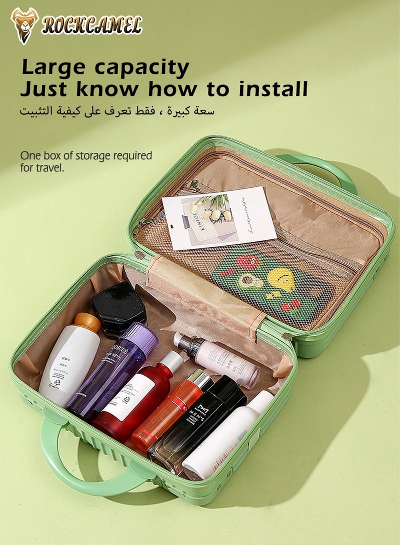 ROCKCAMEL حقيبة يد صغيرة مقاس 14 بوصة، حقيبة يد صغيرة مصنوعة من مادة ABS (خضراء، 15*24*32 سم) - Image 5