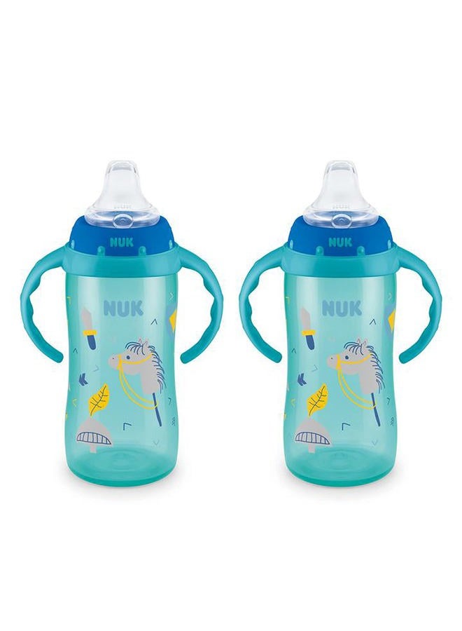 NUK 10 Ounce Jungle Large Learner Cup With Handles, 2 Pack, Boy - Image 4