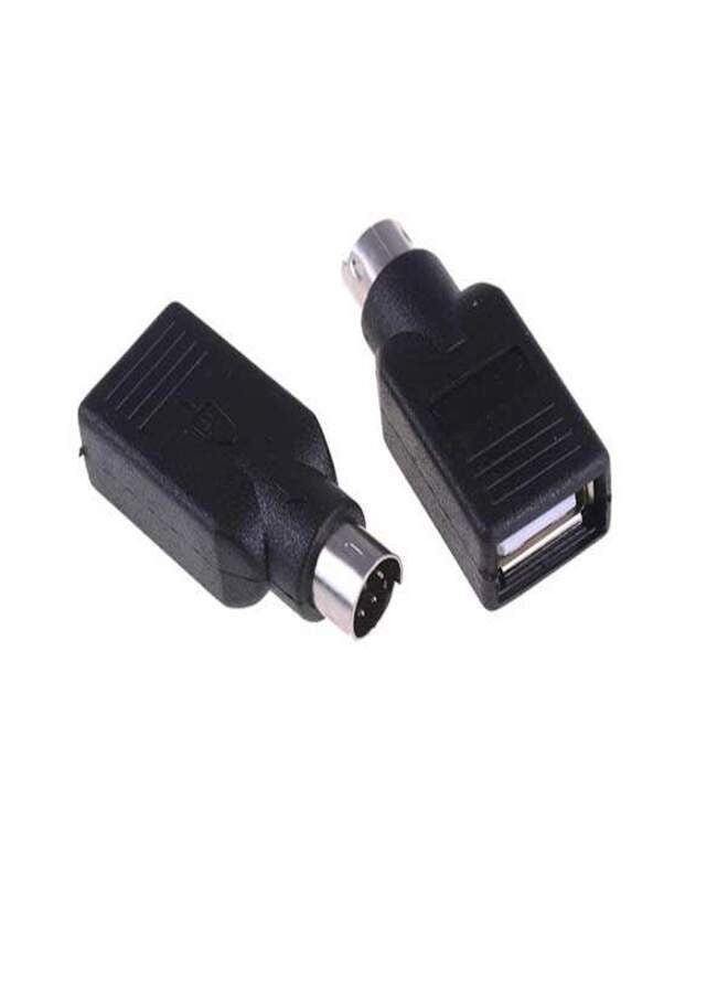 OMZEGA Omzega Usb 2.0 to PS2 Keyboard to Mouse Convertor Adapter Black - Image 1