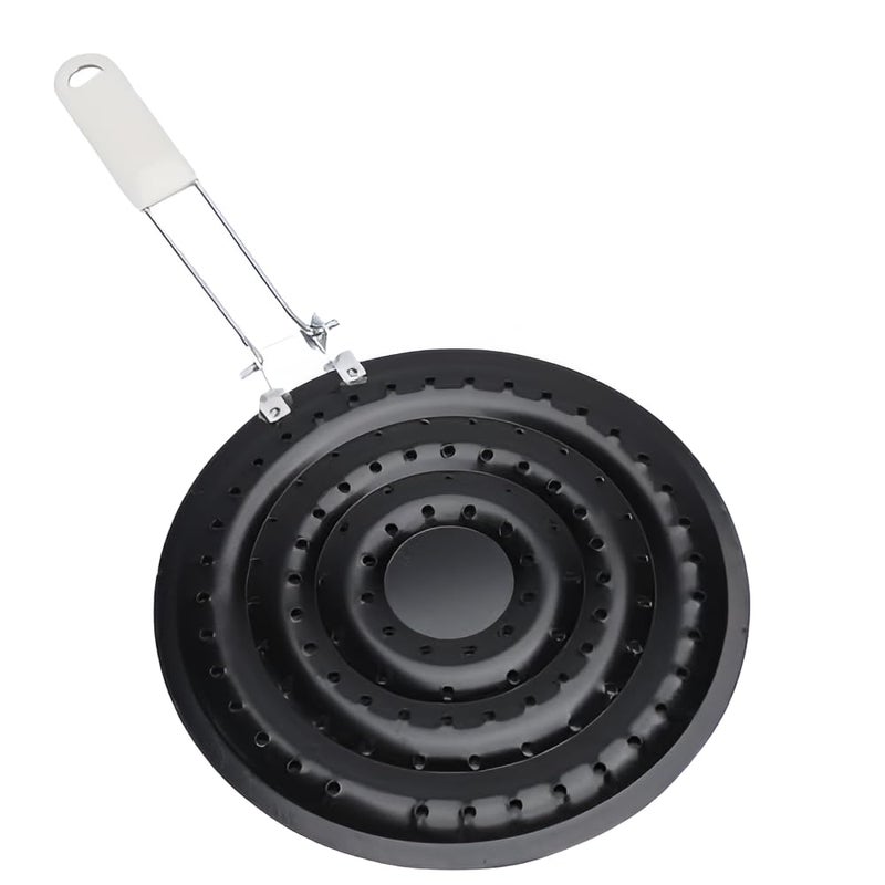 SHREESAMP SHREESAMP Stainless Steel Round Foldable Handle Hot Roaster Black Roti Jali Roaster with Heat Papad Jali Barbeque Item Kitchen Tool Stainless Steel Cooking Tool Jali  - Image 1