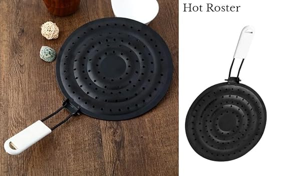SHREESAMP SHREESAMP Stainless Steel Round Foldable Handle Hot Roaster Black Roti Jali Roaster with Heat Papad Jali Barbeque Item Kitchen Tool Stainless Steel Cooking Tool Jali  - Image 4