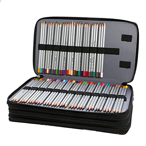 Lbxgap Portable Colored case Organizer 103 Larger individual slots hold 300 pcs Pencils with Printing Pattern for Watercolor Pens or Markers, Pencil Case Organizer for Artist - Image 3