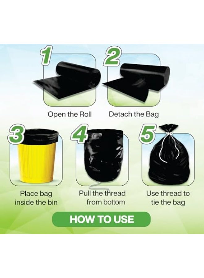 Shalimar 60 Pcs - 45 Gallon Heavy Duty Garbage Bag, Lavender Fragrance – Leak-Proof Dustbin/Trash/Waste Bags – 76 x 94 cm – Fits 35 to 45 Gallon Bins – Black - Image 5