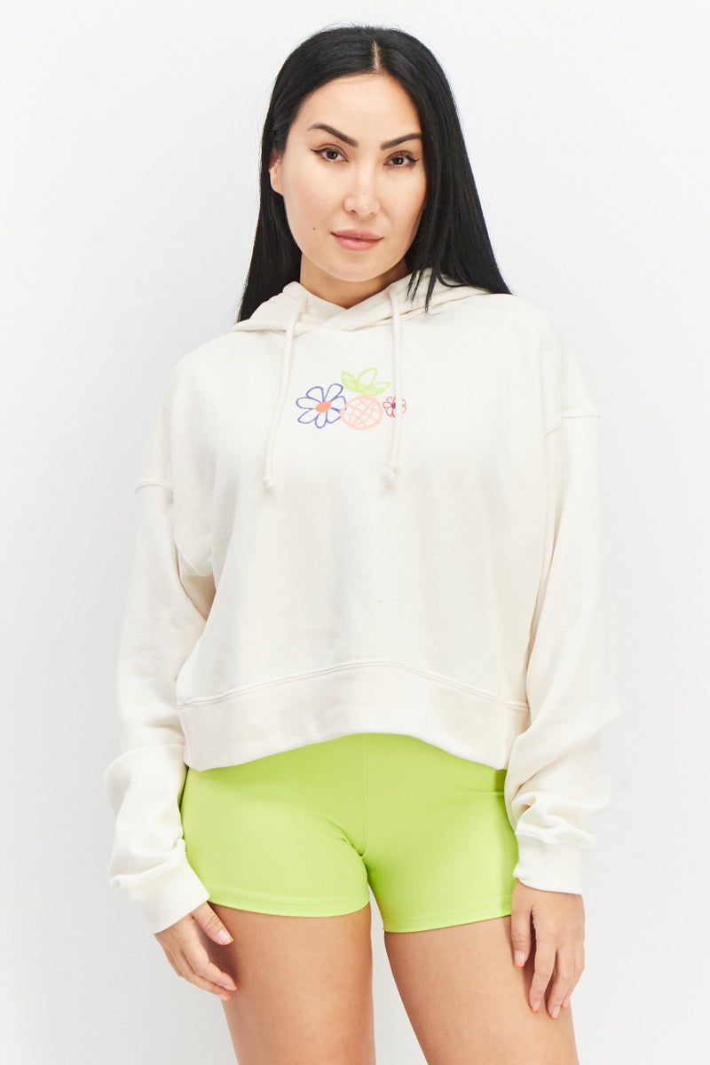 adidas Originals Women Sportswear Fit Long Sleeves Training Hoodie, Beige Combo  - Image 1