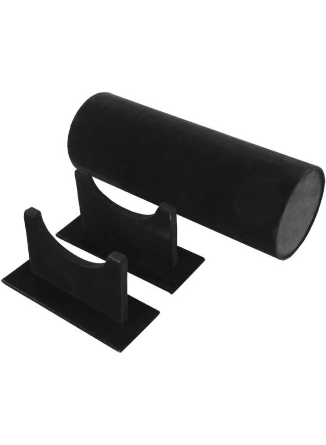 silvercnc Velvet Jewelry Bracelet Display Stand, Black Headband Holder Display Stand for Jewelry Shop 