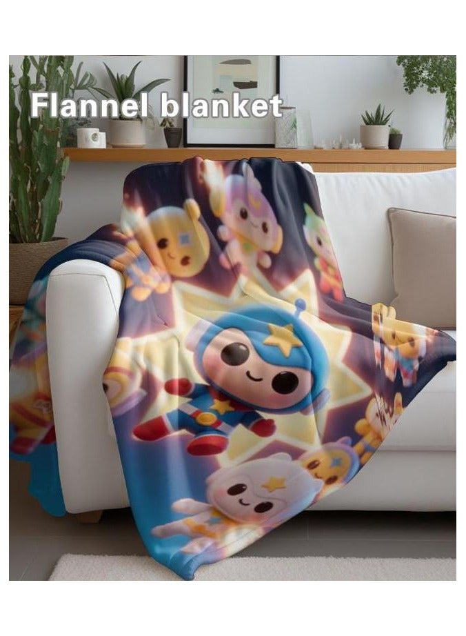 عام بطانية رقيقة من الفانيلا الكرتونية للأطفال أو الطلاب (دافئة ومريحة ومناسبة للنوم والألعاب) 100 سم * 150 سم - 54 - Image 1