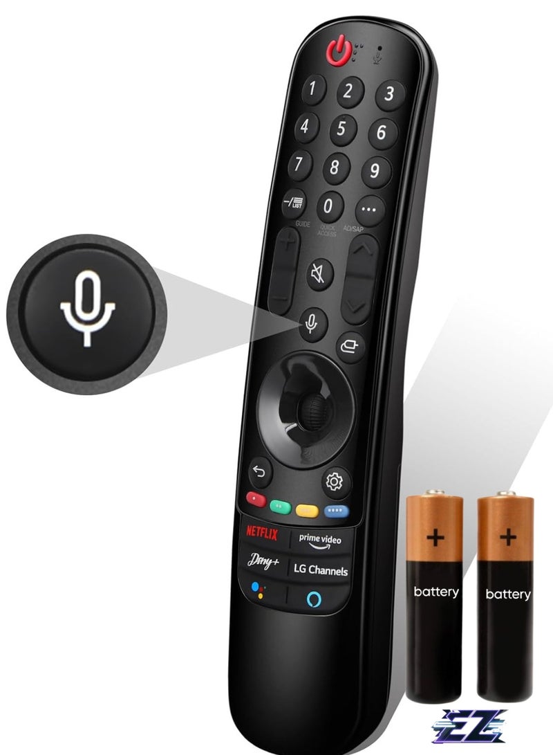 ELTRAZONE Magic Remote Control Compatible with LG MR21GA MR21GC MR22GA MR22GN MR23GA Magic TV, Magic Remote Control for LG OLED QNED NanoCell UHD 4K 8K TV with Pointer and Voice Function with battery - Image 1