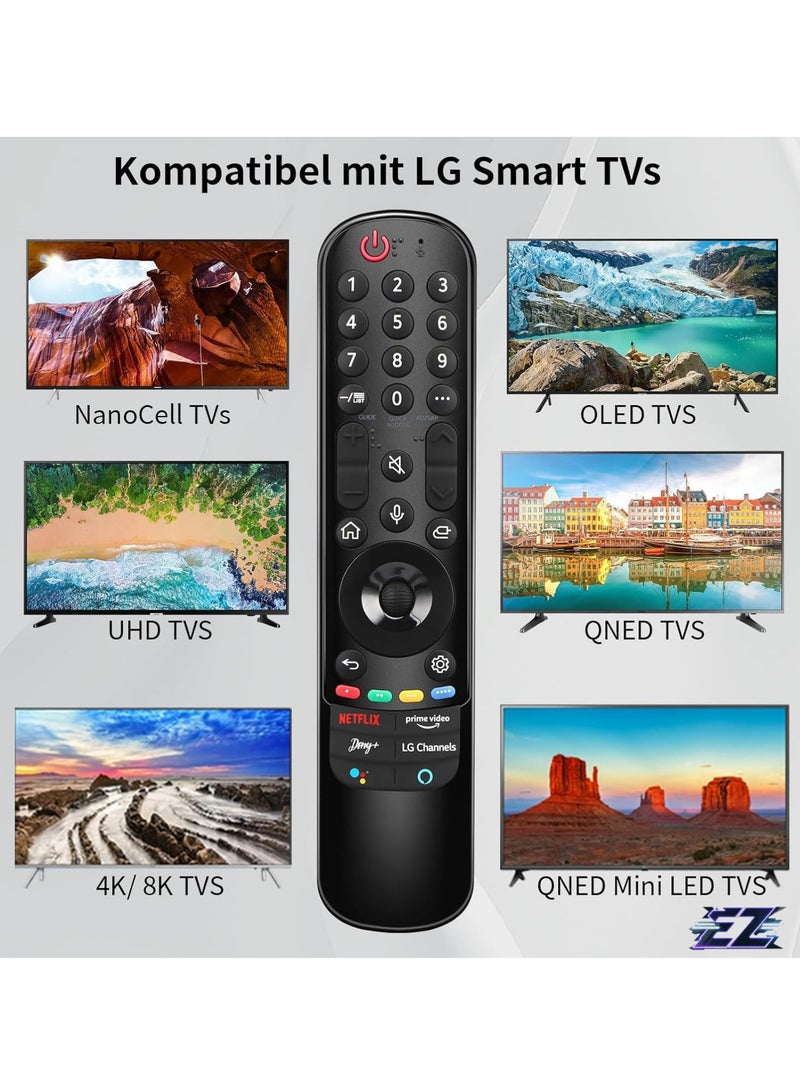ELTRAZONE Magic Remote Control Compatible with LG MR21GA MR21GC MR22GA MR22GN MR23GA Magic TV, Magic Remote Control for LG OLED QNED NanoCell UHD 4K 8K TV with Pointer and Voice Function with battery - Image 2