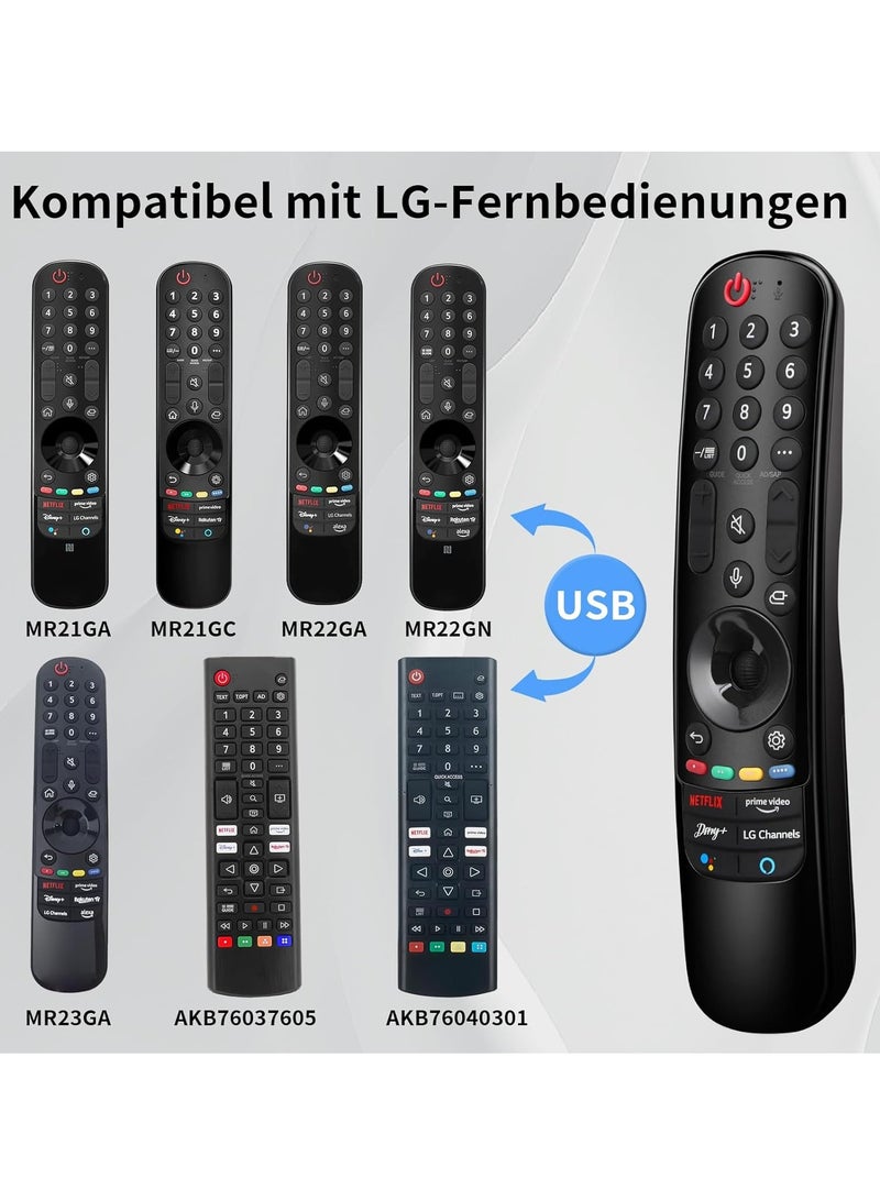 ELTRAZONE Magic Remote Control Compatible with LG MR21GA MR21GC MR22GA MR22GN MR23GA Magic TV, Magic Remote Control for LG OLED QNED NanoCell UHD 4K 8K TV with Pointer and Voice Function with battery - Image 3