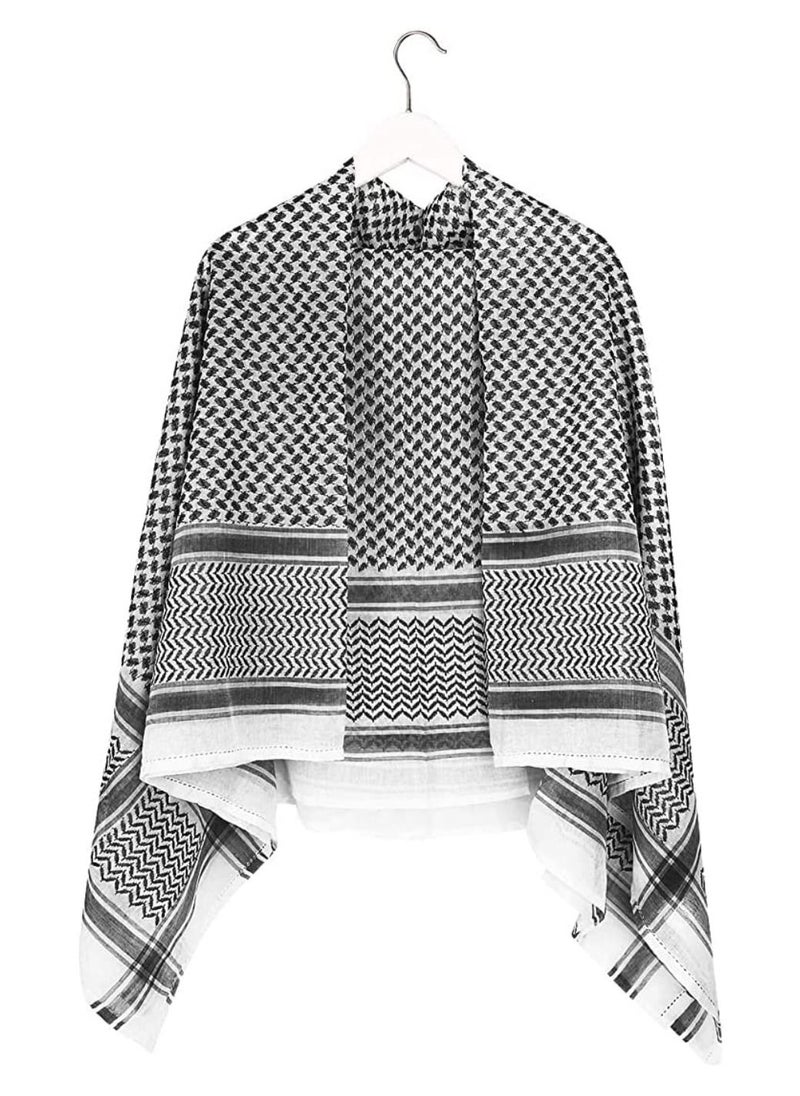 QUESERA Men Long Tail Arab Shemagh Headscarf Muslim Arabian Dubai Saudi Headwrap Scarf  - Image 3