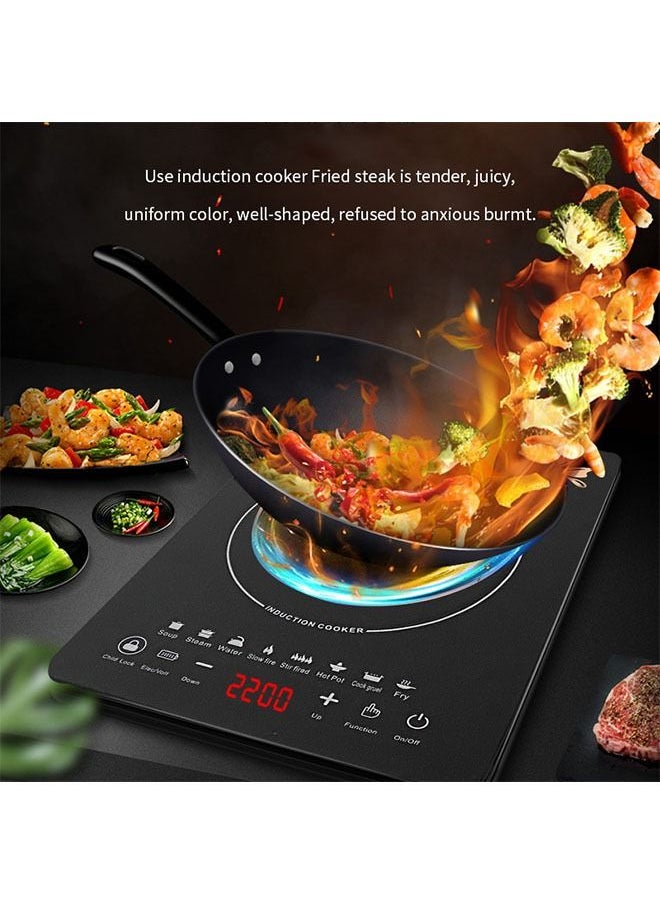 Arabest - Portable Induction Cookertop Induction Stove Burner With Ultra Thin Body,Low Noise Hot Plate With Sensor Touch Single Electric Cooktops Countertop Stoveck - Image 1