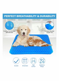 Generic Gel Seat Cushion, Gel Seat Cushion for Long Sitting with Non-Slip Cover (Blue)  - Image 5