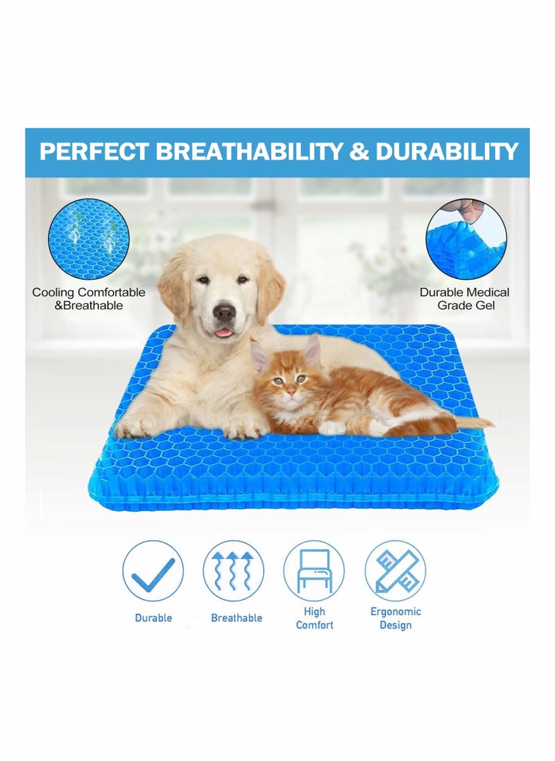 Generic Gel Seat Cushion, Gel Seat Cushion for Long Sitting with Non-Slip Cover (Blue)  - Image 5