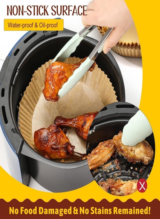 AASHRIT 100 PCS Air Fryer Paper Sheets, Disposable Paper Liner for Microwave, Oil-Proof Air Fryer Parchment Paper for Frying, Baking, Cooking, Roasting and Microwave AAF-2 (Round) - Image 5