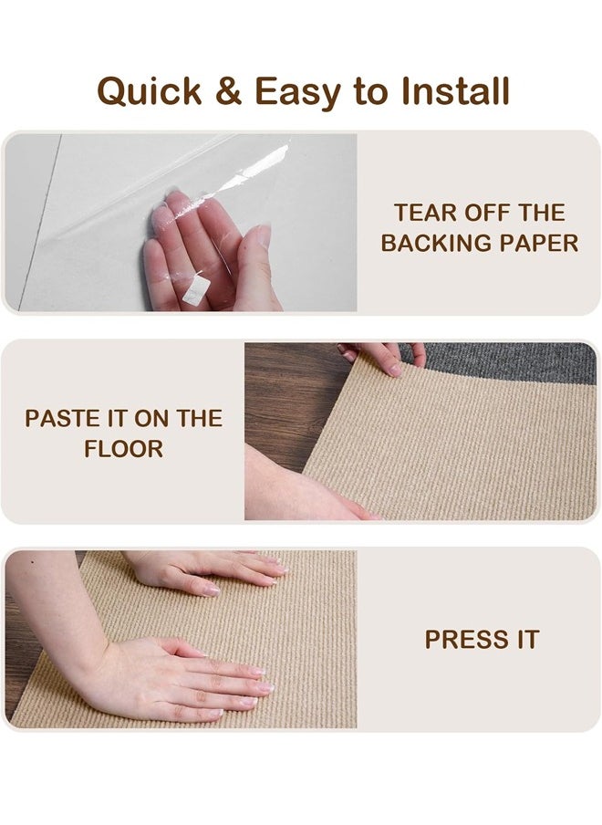 Generic - Self Adhesive Carpet Tile ,Self Adhesive Carpet ,Washable Carpet Flooring Tiles, 30*30cm Patchwork Carpet,Peel And Stick Soft Padded Carpet ,Squares Carpet Floor Tile, Machine Washable Easy Diy Install - Image 1