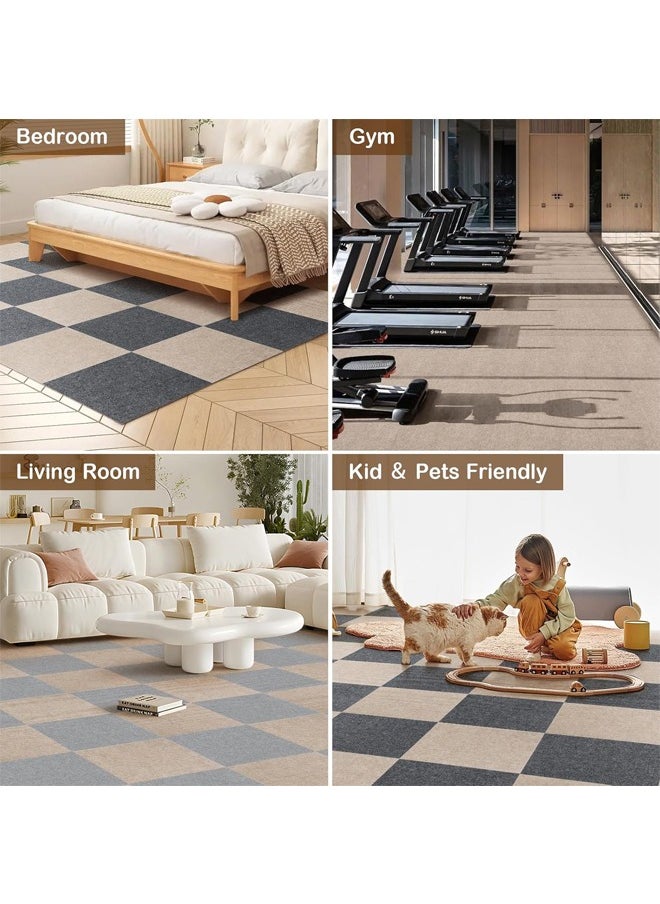 Generic - Self Adhesive Carpet Tile ,Self Adhesive Carpet ,Washable Carpet Flooring Tiles, 30*30cm Patchwork Carpet,Peel And Stick Soft Padded Carpet ,Squares Carpet Floor Tile, Machine Washable Easy Diy Install - Image 1