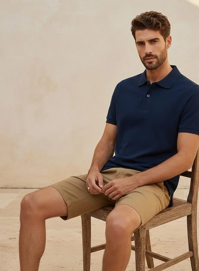 Splash FAV NAVY Polo T shirt with Short Sleeves for Men | Best Price UAE