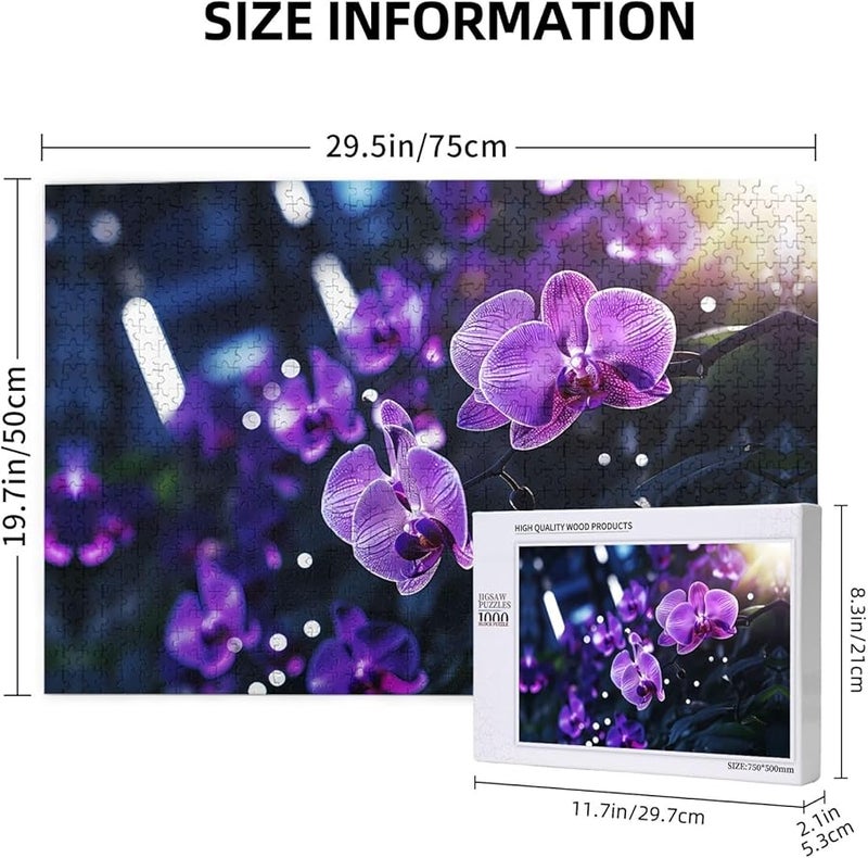 لغز بانوراما 1000 قطعة للكبار من Phayah Lonely Flower، ديكور منزلي مقاس 29.5 × 19.7 بوصة - Image 4