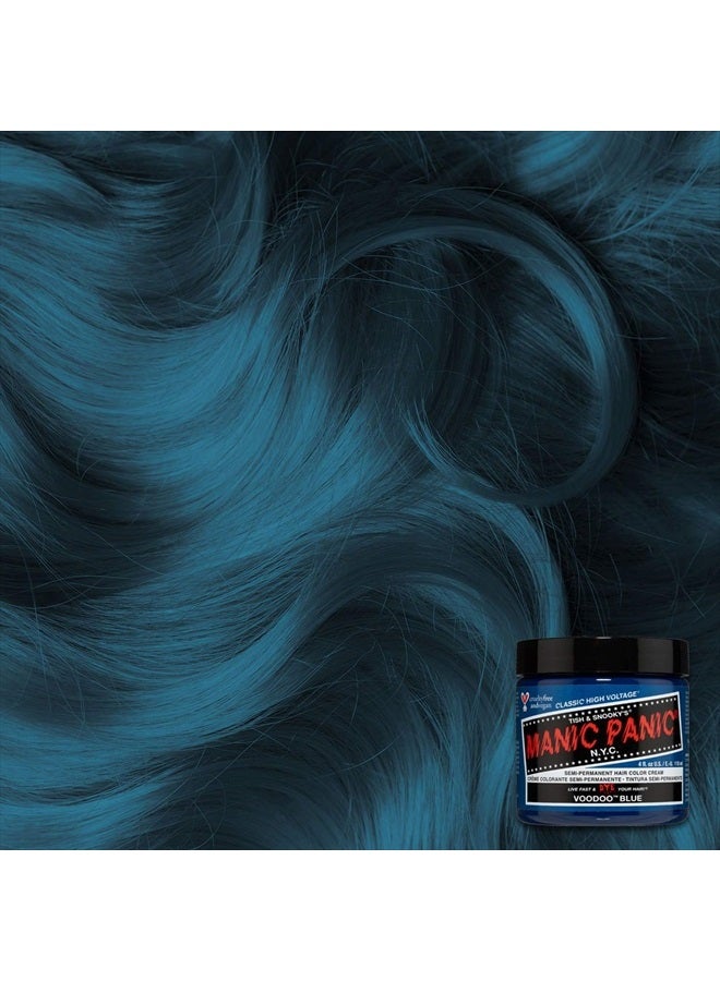 Manic Panic صبغة شعر فودو بلو - كلاسيك هاي فولتاج - لون شعر داكن سيان شبه دائم مع تدرجات خضراء - نباتية، خالية من PPD والأمونيا (4 أونصات) - Image 3