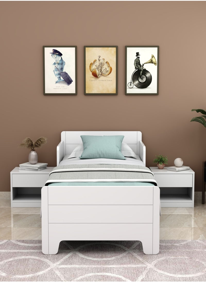 RIGID - Wooden Toddler & Kids Bed with Safety Rails - Image 1