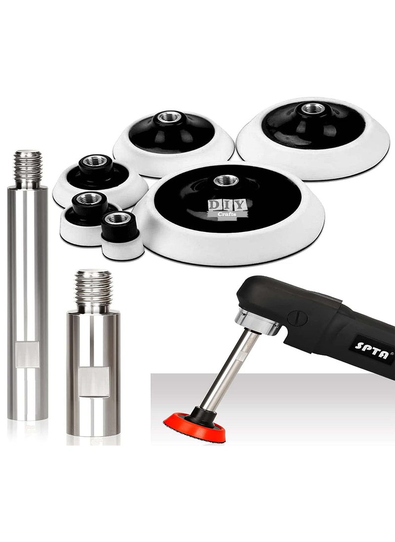 DIY Crafts DIY Crafts 4x Pcs, 4"inch Shaft/Rod Only, M14 Stainless Steel Rotary Extension Shaft Only Thread for Electric Rotary Polisher,Drill,Car Polisher,Polishing Pads,Backi (4x Pcs, 4"inch Shaft/Rod Only)  - Image 1