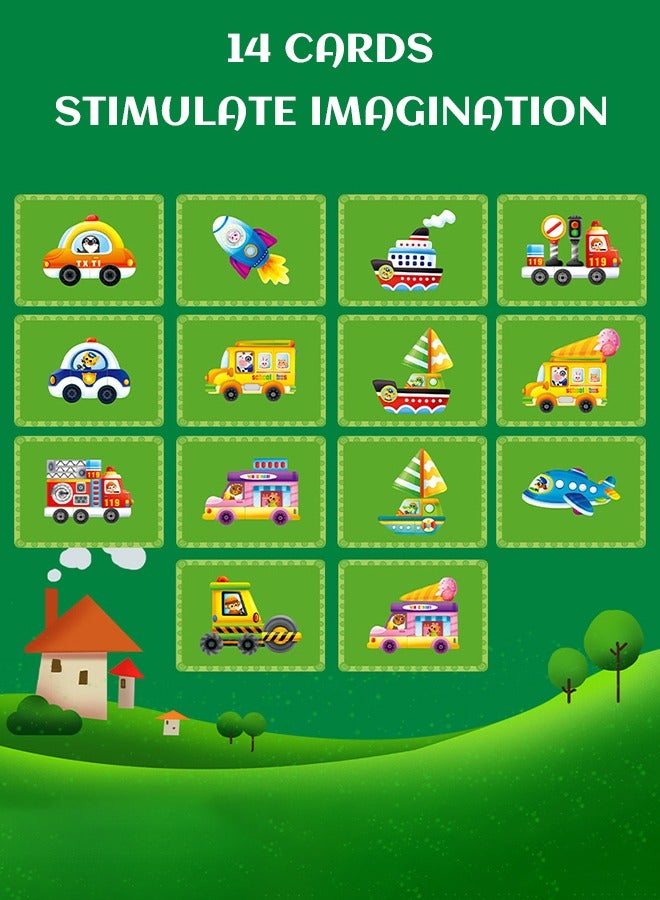 جرويك Wooden Magnetic Puzzles Double Sided Education Learning Toys for Children - Image 3