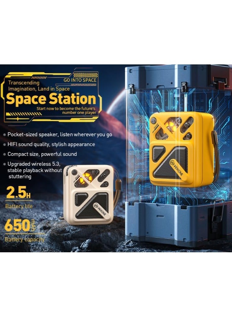 WEKOME Beluga D8 Wireless Speaker - Yellow - Image 2