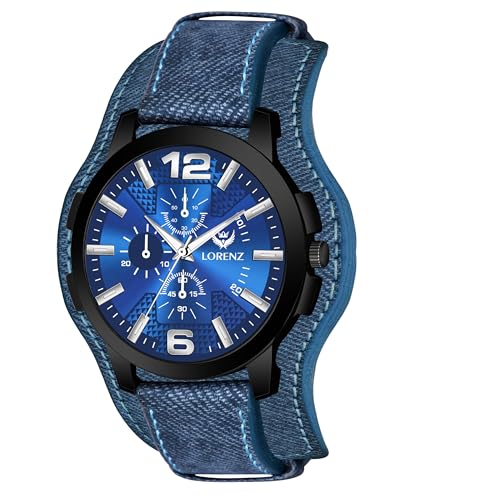 LORENZ Two-in-one Detachable Bracelet Strap Analogue Watch for Men | Watch for Boys (Blue) | MK-4078R - Image 1