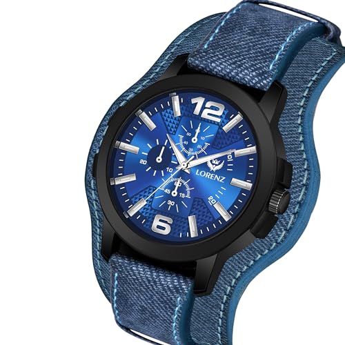 LORENZ Two-in-one Detachable Bracelet Strap Analogue Watch for Men | Watch for Boys (Blue) | MK-4078R - Image 5