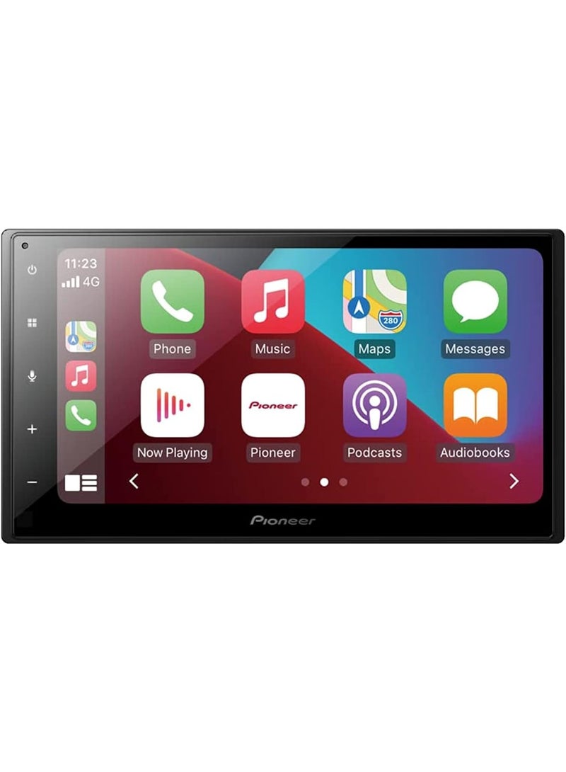 بايونير ستيريو سيارة بايونير DMH-A4450BT بشاشة لمس سعوية مقاس 6.8 بوصة، يدعم Apple CarPlay وAndroid Auto وBluetooth وUSB وكاميرا خلفية - تصميم هيكل قصير - Image 4