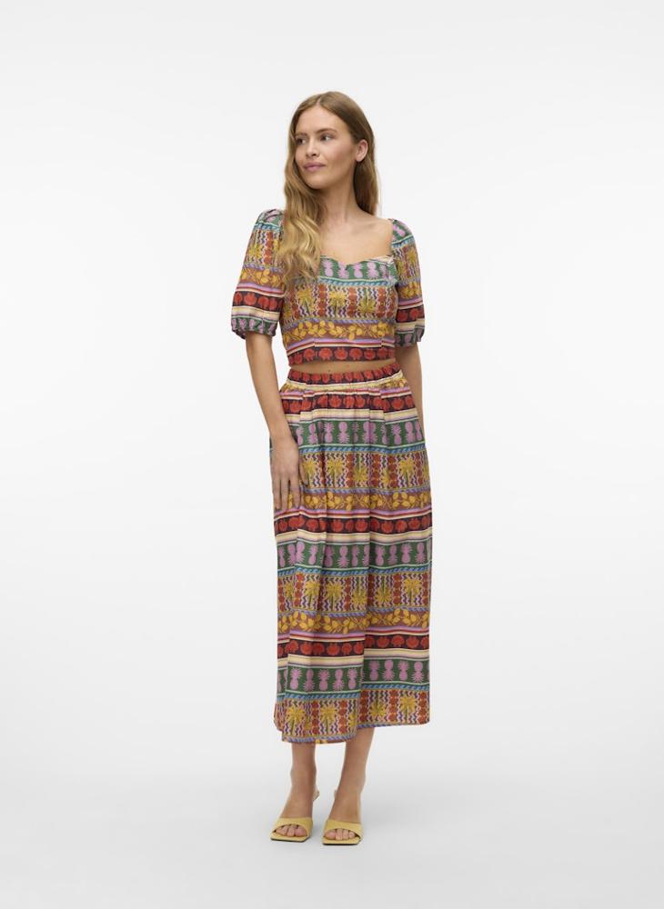 VERO MODA Vmtruely Tropical Ss Crop Top  - Image 5