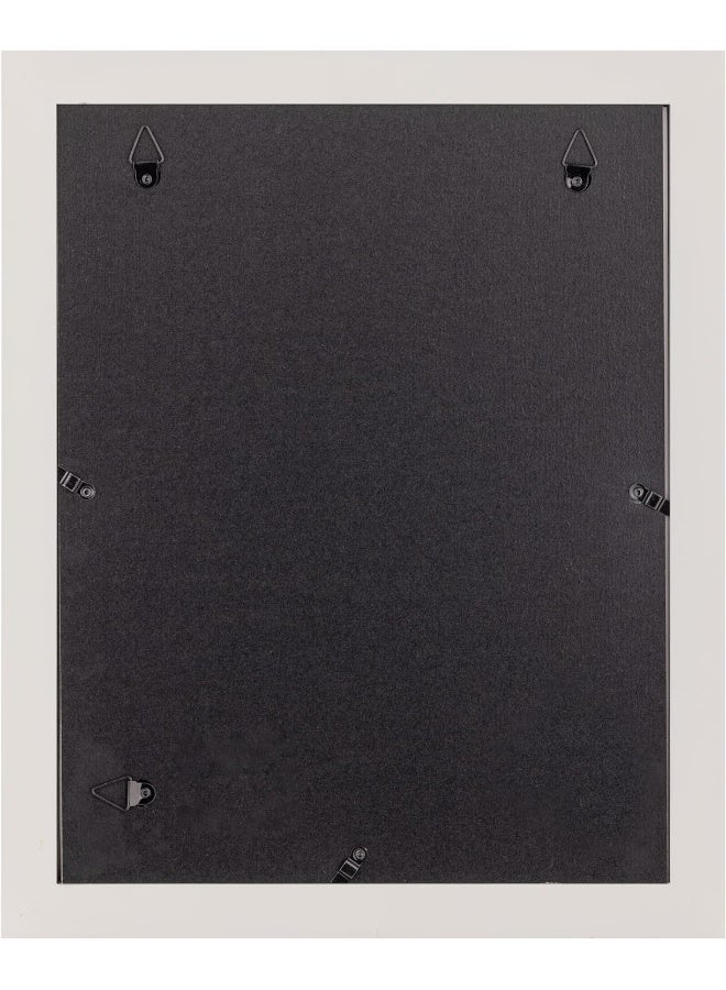 Gallery Solutions  11x14 Wall MountTabletop Picture Frame  Double Mat  Matted to 8x10 White  Versatile Display Option for Your Cherished Memories  Rectangular Tabletop  White Poster Frame - Image 3