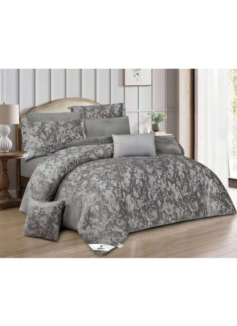 Winter Duvet Set Made Of Fur And Velvet Reversible With Durable And Soft Fabric Heavy Filling 8 Pieces King Size