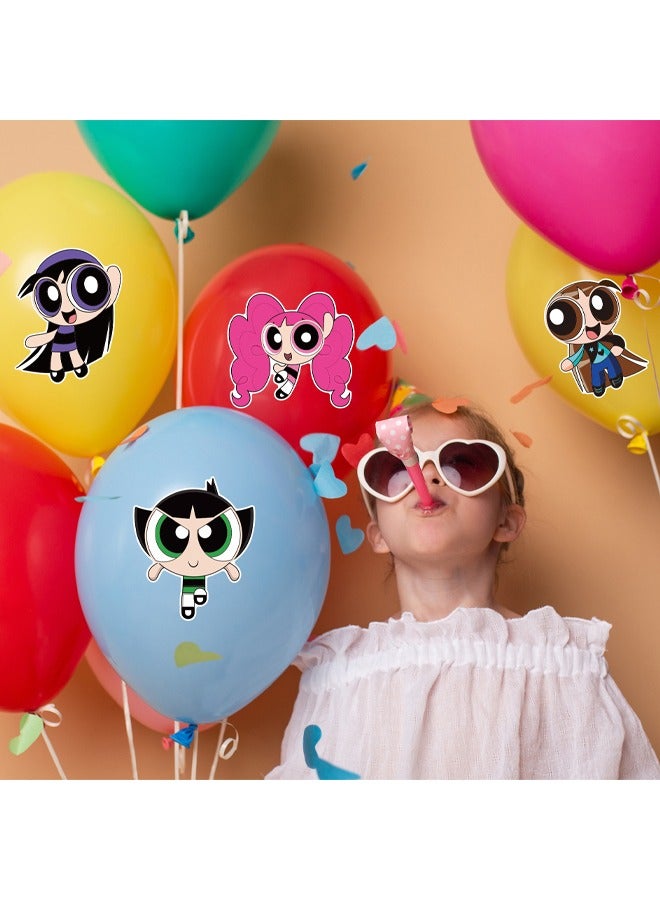 24pcs Whimsical Vinyl Stickers For Kids - Cute Cartoon DIY Face Changing Decals, Self-Adhesive for Luggage, Water Bottles, Phones, Skateboards - Colorful, Irregular Shapes - Perfect for Youngsters - Image 4