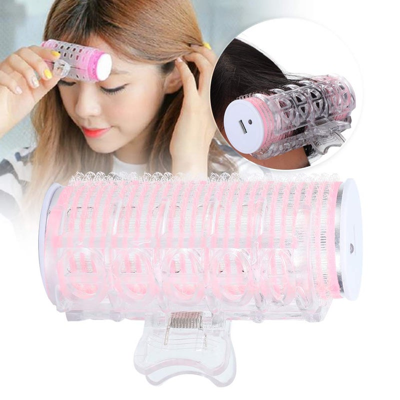 woobles Electric Bangs Curling, Mini Hair Roller Hair Styling Tool Portable Electrinic Hair Curler Instant Heat USB Charging(Pink)- - Image 2
