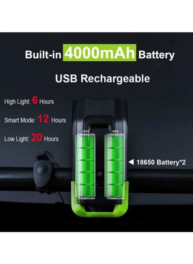 Loquat Rechargeable Bicycle Headlight With Horn - Image 2