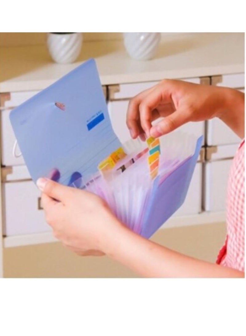 Yilaili Mini Document File Folder Organizer Bag Document Organizer Color Random pack of 1 - Image 2