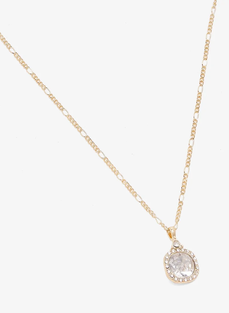 ELLA GOLD Dainty Jewel Diamonte Embellished Layered Necklaces for Women | Best Price UAE
